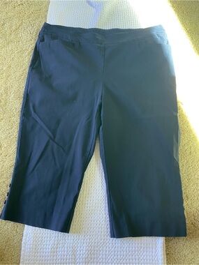 Chico's Women’s  Navy Straight-Leg Chinos